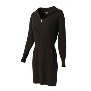 Steve Madden Black Knit Dress with Zipper